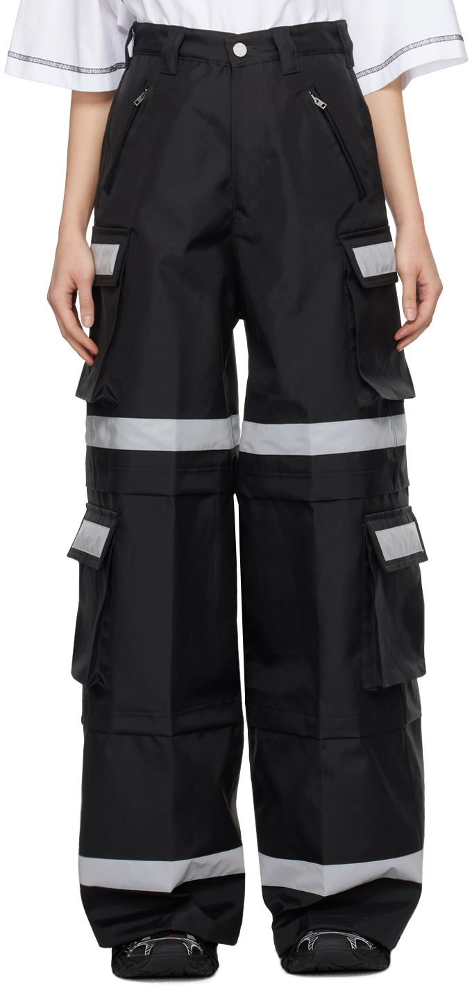 Cargo bukser VETEMENTS Reflective Cargo Pants Sort | UE64PA900B