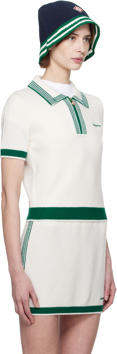 Nederdel Casablanca Casablanca Knit Tennis Polo Hvid | WPS25-KW-856-01, 1