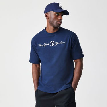 T-shirt New Era MLB NY Yankees Graphic Oversized Tee Mørkeblå | 60758730, 0