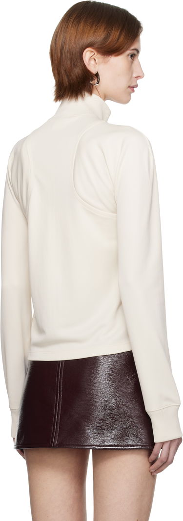 Sweater Courrèges Courrèges Scuba Interlock Track Jacket Hvid | 125JVE110JS0091, 2