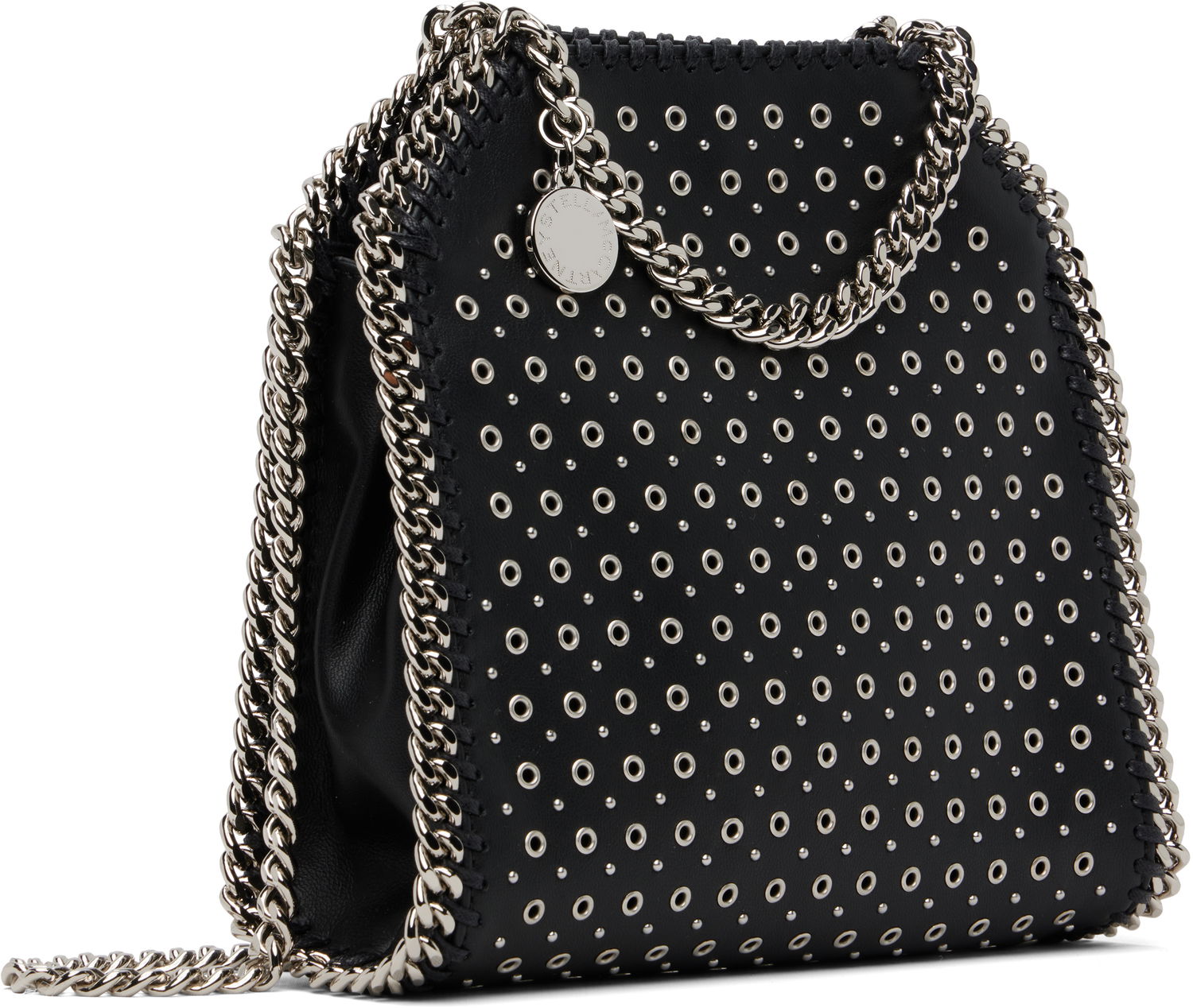 Håndtaske Stella McCartney Stella McCartney Falabella Eyelet-Stud Mini Bag Sort | 391698WP0582, 1