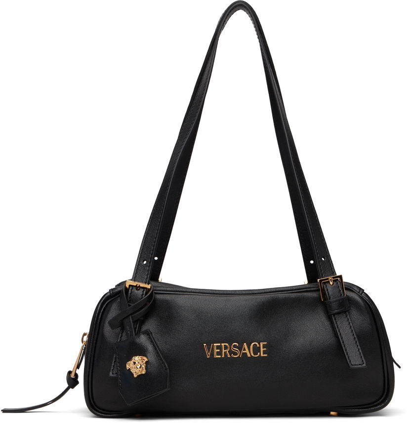 Skuldertaske Versace Versace Tag Bowling Shoulder Bag Sort | 1015792_1A13171