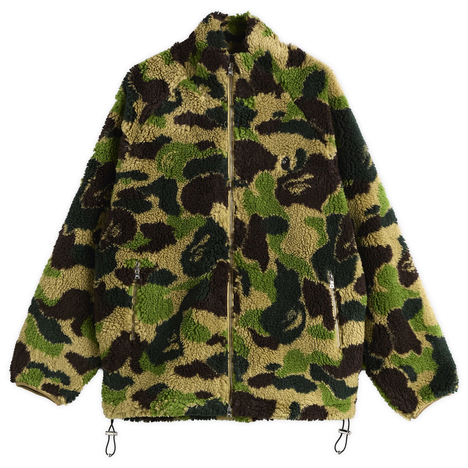 Jakke BAPE ABC Camo One Point Boa Fleece Jacket Flerfarvet | 001LJL801320M-GRN, 0
