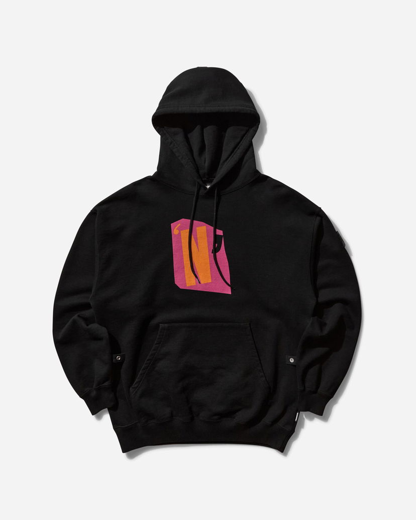 Sweatshirt Neighborhood Graphic Print Hoodie Sort | 242UWPGN-CSM01 BK