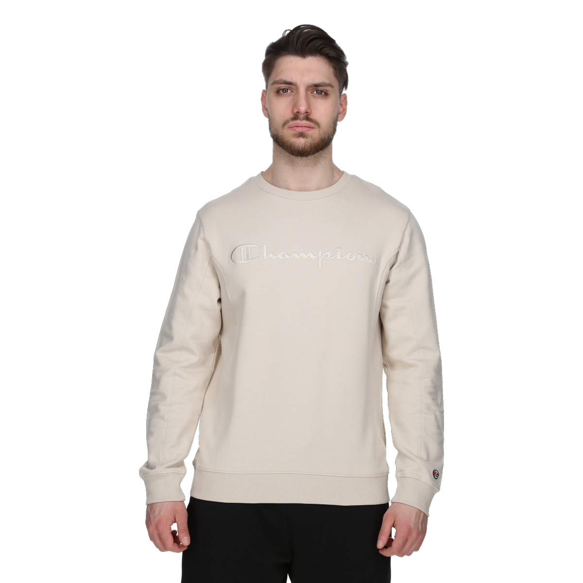 Sweatshirt Champion Crewneck Sweatshirt Beige | 221528-MS073, 0