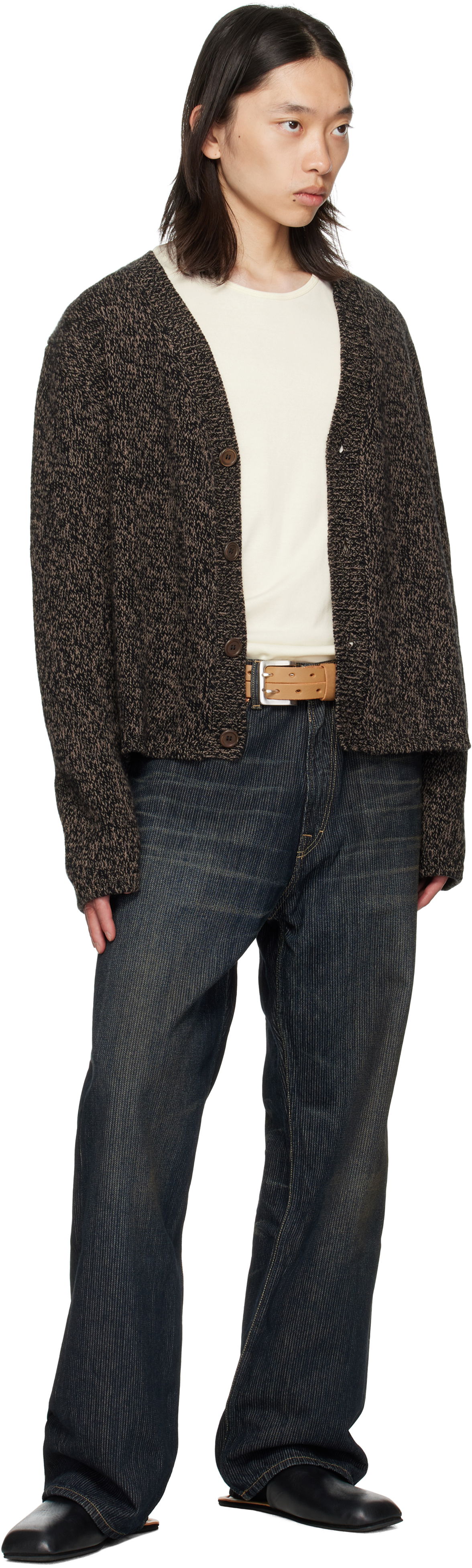 Bælter OUR LEGACY Leather Split Belt with Double-Prong Buckle Brun | A4258SOS, 1