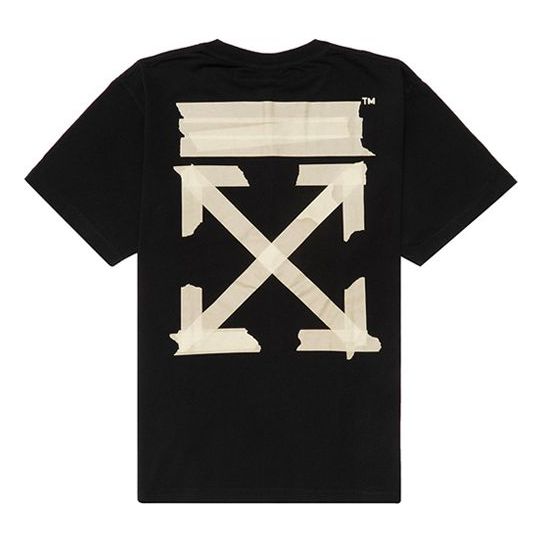 T-shirt Off-White Bronzing Arrow Print T-Shirt Sort | OMAA038G20JER0021048