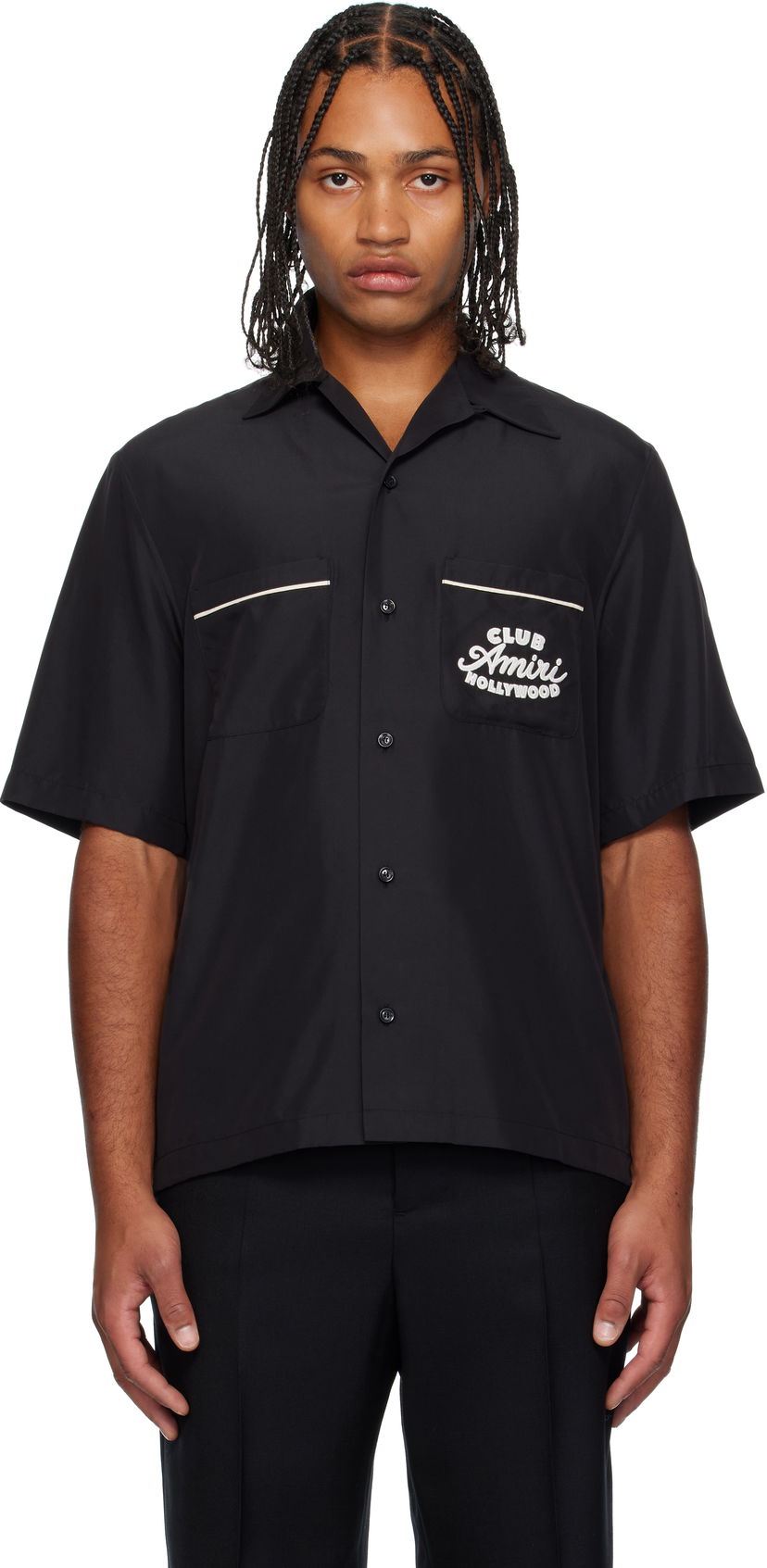 Skjorte AMIRI Amiri 'Club Amiri' Camp Shirt Sort | AMSTCA1194