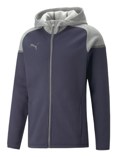 Sweatshirt Puma teamCup Casuals Full-Zip Hoodie Mørkeblå | 657987-006