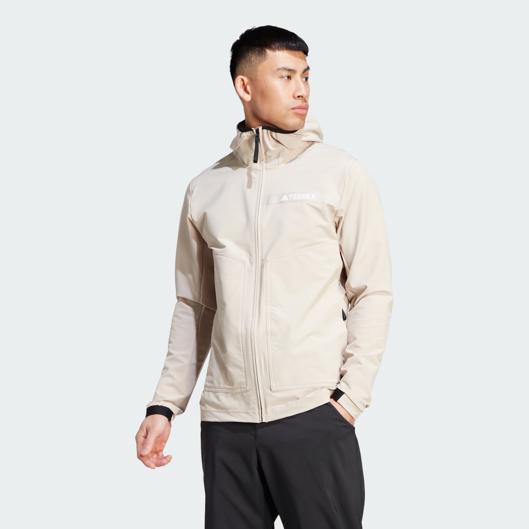 Jakke adidas Performance TERREX Multi Soft Shell Beige | HZ4423, 1