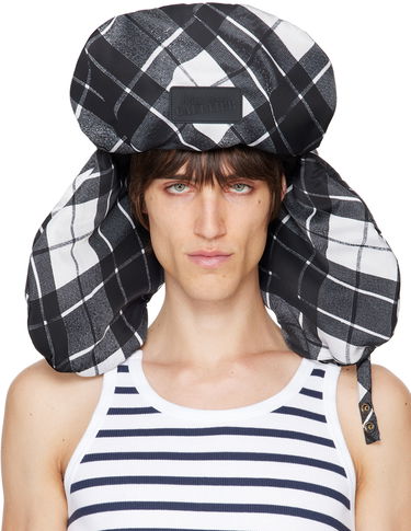 Hat Jean Paul Gaultier Gaultier Tartan Print Aviator Hat Sort | 24/31-U-CC044P-C563-000201, 0