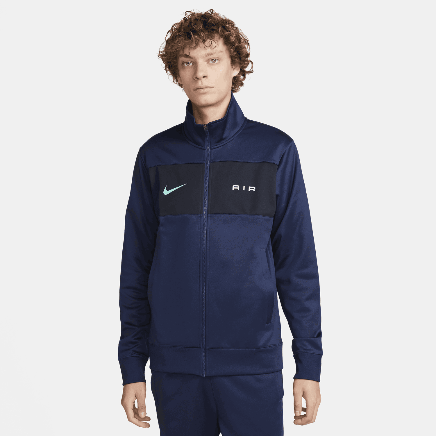 Jakke Nike Air Tracksuit Jacket Mørkeblå | FQ8808-410, 1