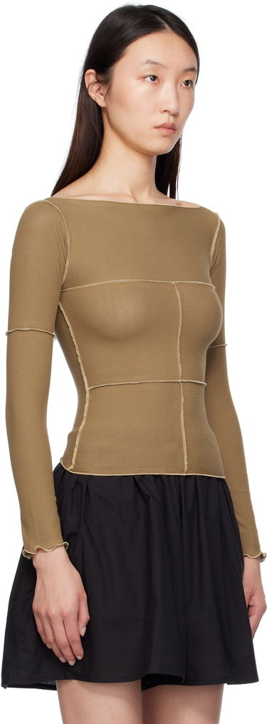 T-shirt Baserange Baserange Cinder Long Sleeve T-Shirt Brun | TOCL-RB-SU25, 1