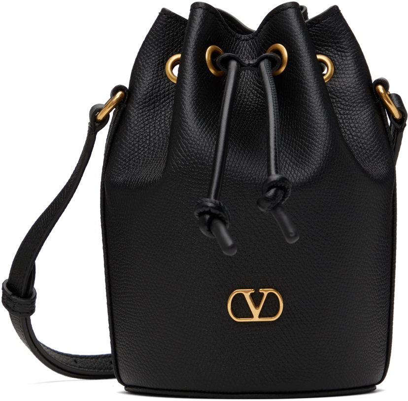 Håndtaske Valentino Valentino Garavani Mini Drawstring VLogo Signature Bag Sort | 6W2P0AJ2SNP