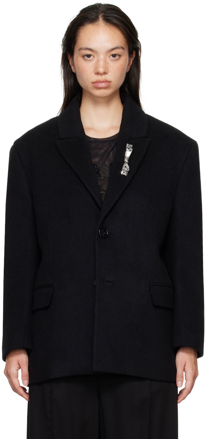 Jakke Blumarine Blumarine Bijoux Pin Blazer Sort | A422S083A