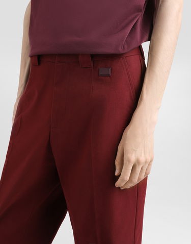 Bukser Dolce & Gabbana Dolce & Gabbana Tailored Cotton Pants Bourgogne | GP0R4TFUFL3R0369, 3