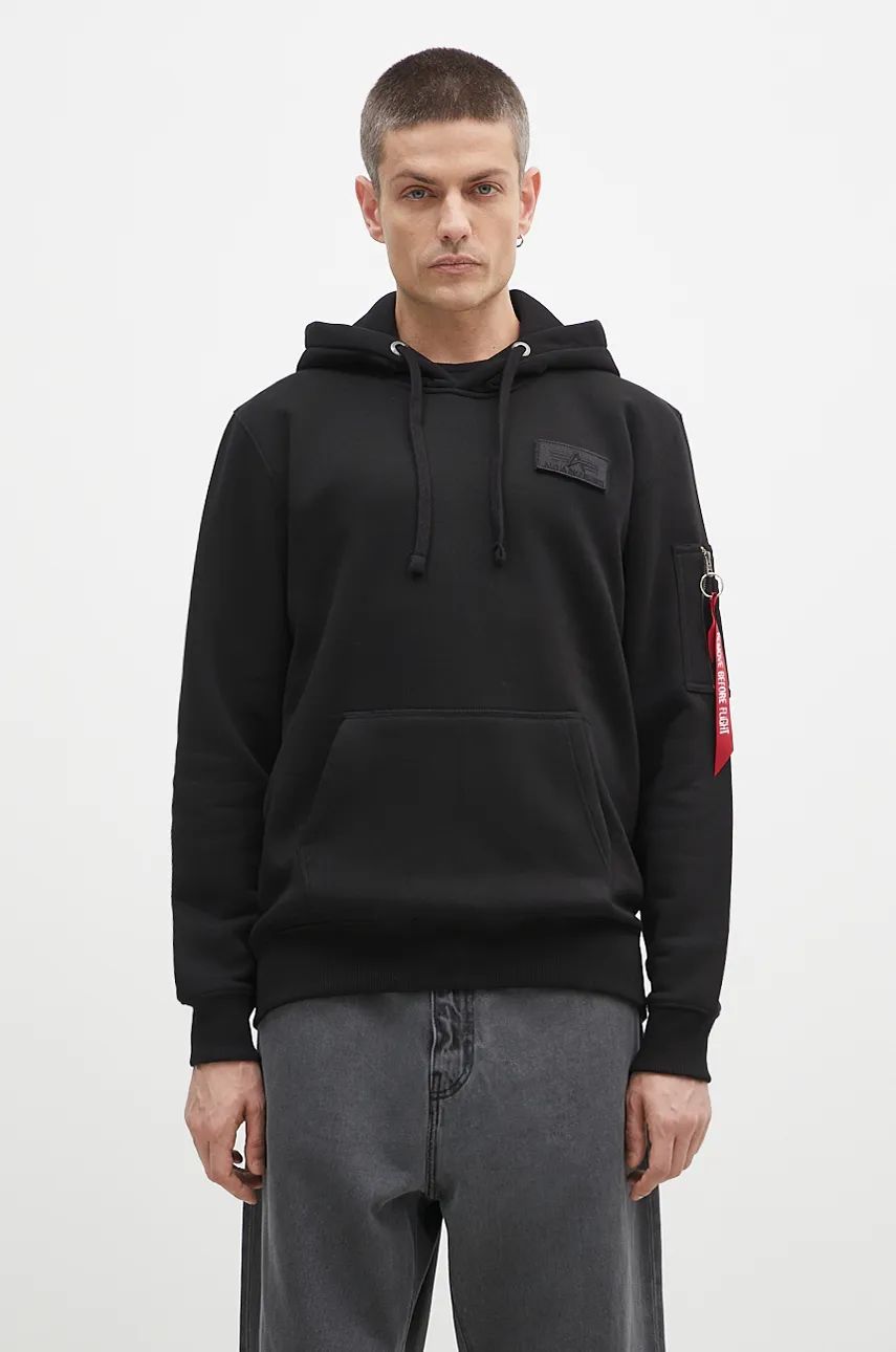 Sweatshirt Alpha Industries Hoodie With Print Sort | 178314.95, 0