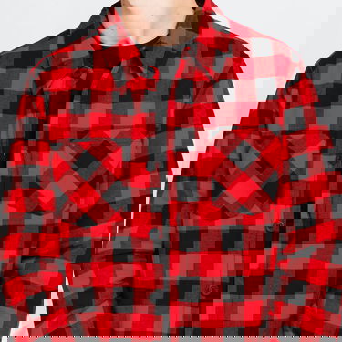 Jakke Urban Classics Padded Check Flannel Shirt Rød | TB3958 red, 2