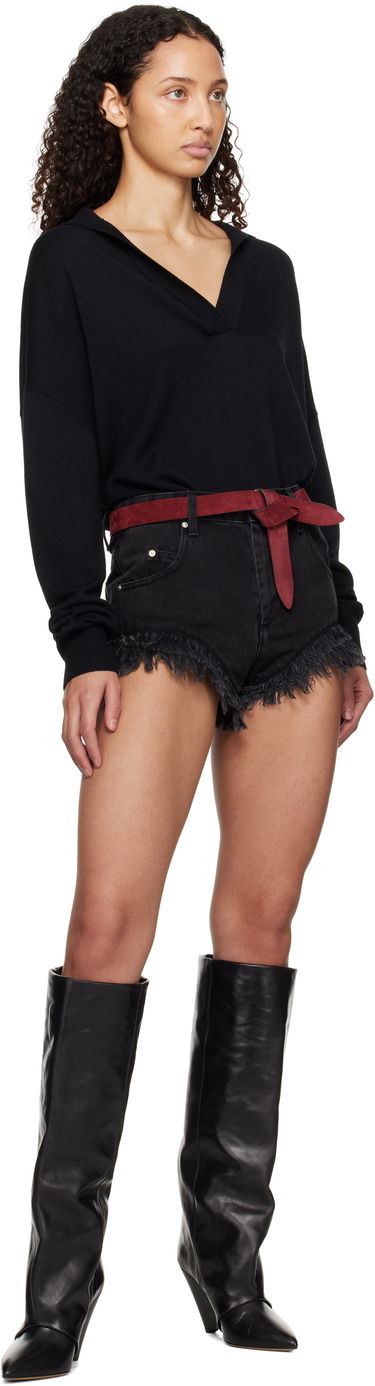 Shorts ISABEL MARANT Isabel Marant Eneidao Frayed Denim Shorts Sort | SH0033FB-B1H04I, 4