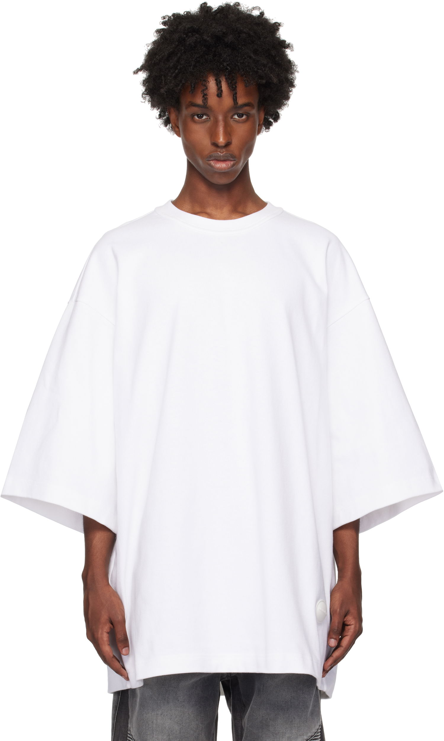 T-shirt Alexander Wang Oversized Drop-Sleeve T-shirt Hvid | UCC4241710, 0