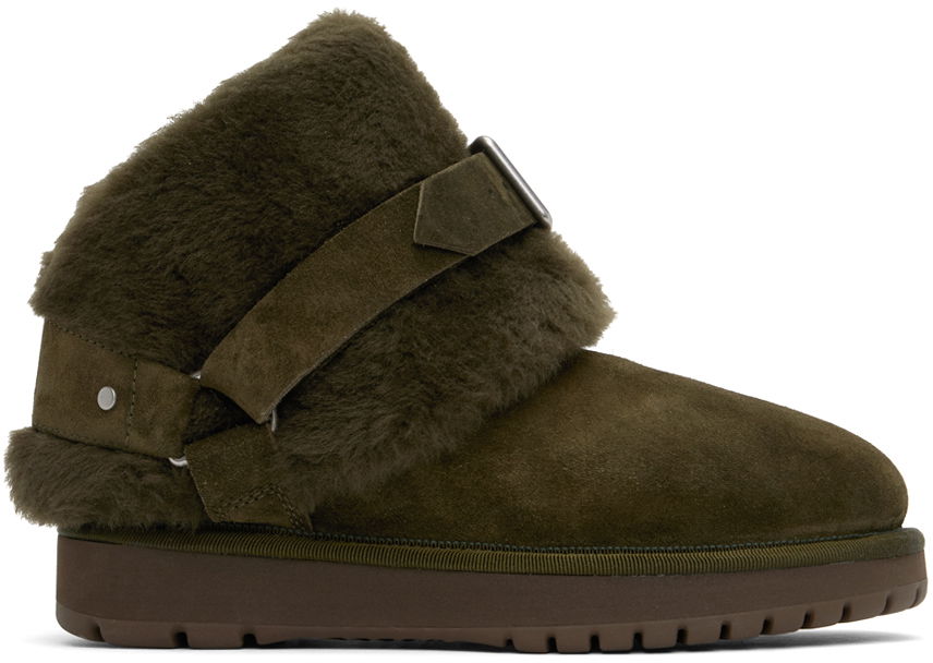 Sneakers og sko Burberry Burberry Shearling Chubby Boots Grøn | 8092544, 0