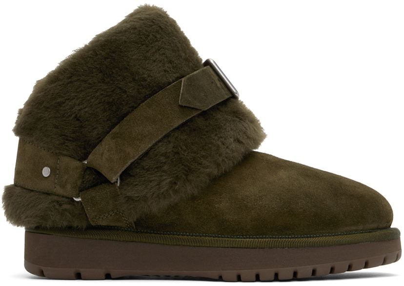 Sneakers og sko Burberry Burberry Shearling Chubby Boots Grøn | 8092544