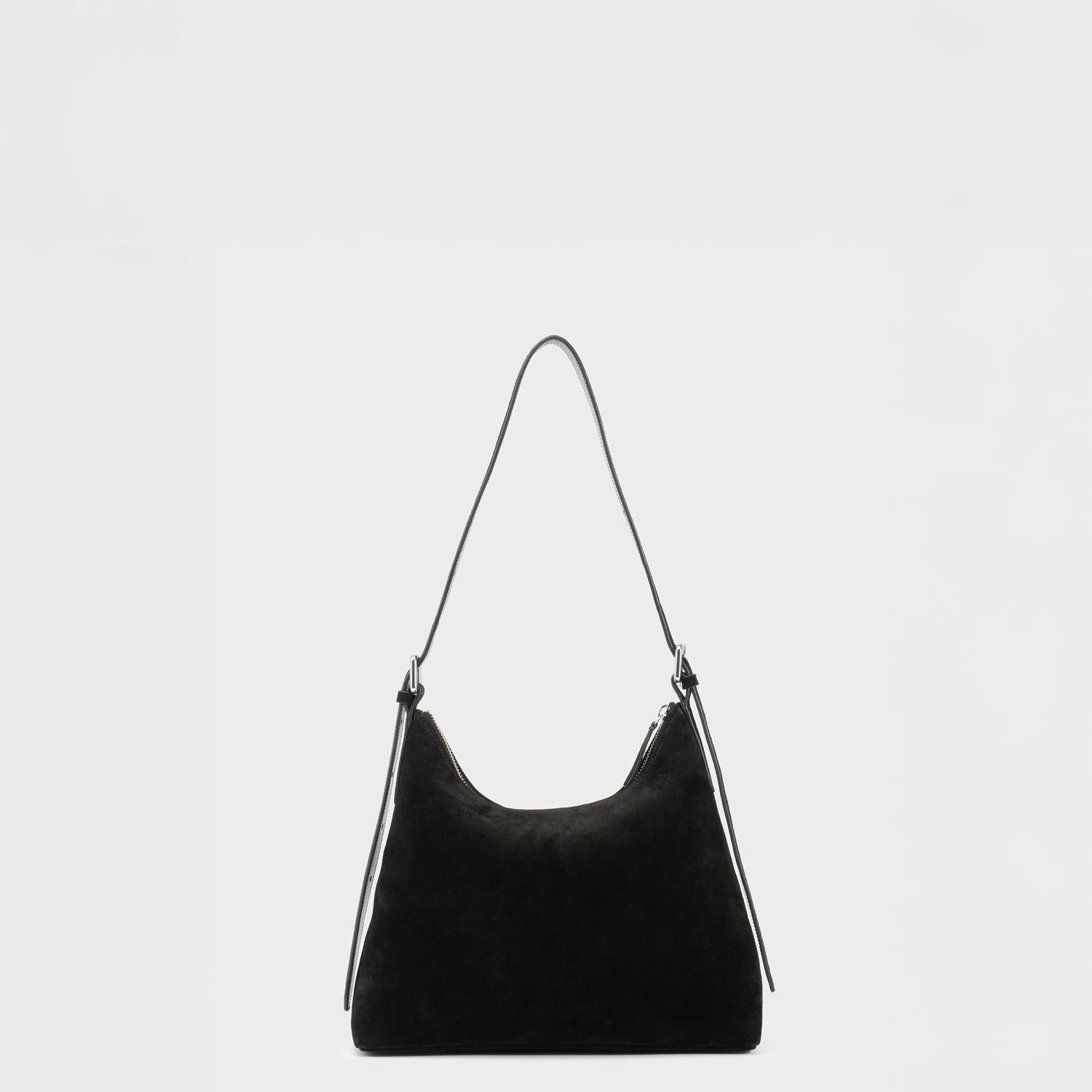 Skuldertaske Vagabond Vagabond Bari Suede Shoulder Bag Sort | BN01-040-20, 0