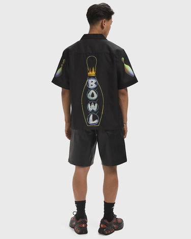 Skjorte Pleasures Time to Bowl Button-Up Shirt Sort | P25SU059-BLACK, 1