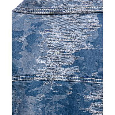 Jakke Karl Kani Karl Kani OG K Distress Camo Denim Jacket Blå | KK-60710032, 6