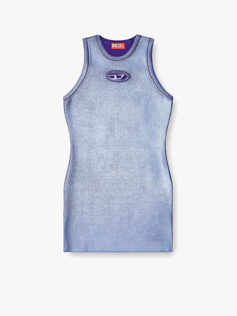 Kjole Diesel Diesel M-CADDIX Sleeveless Ribbed Mini Dress Blå | A176940AKBS60P