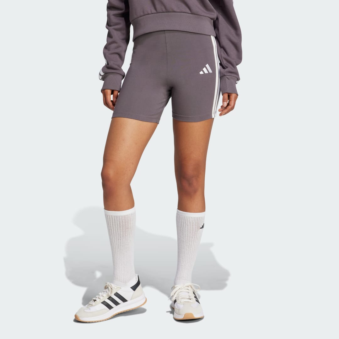 Shorts adidas Performance Essentials 3-Stripes High Waisted Biker Shorts Lilla | JD0915, 0