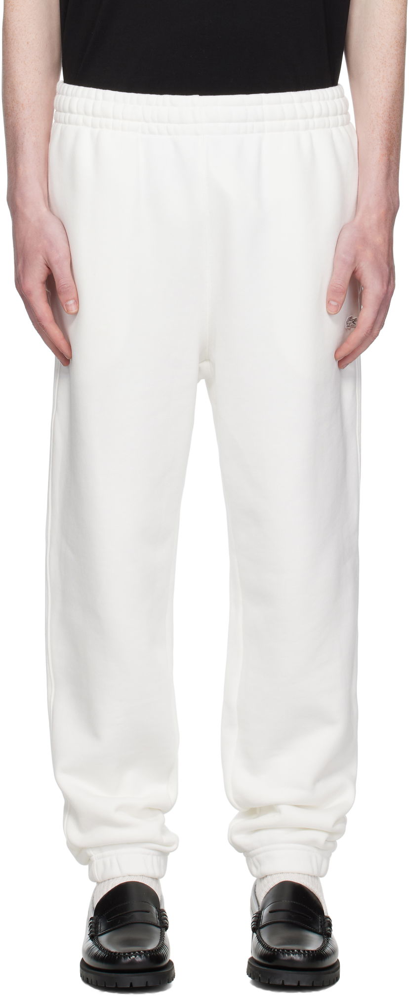 Joggingbukser Lacoste Fleece Sweatpants Hvid | XH7760_70V