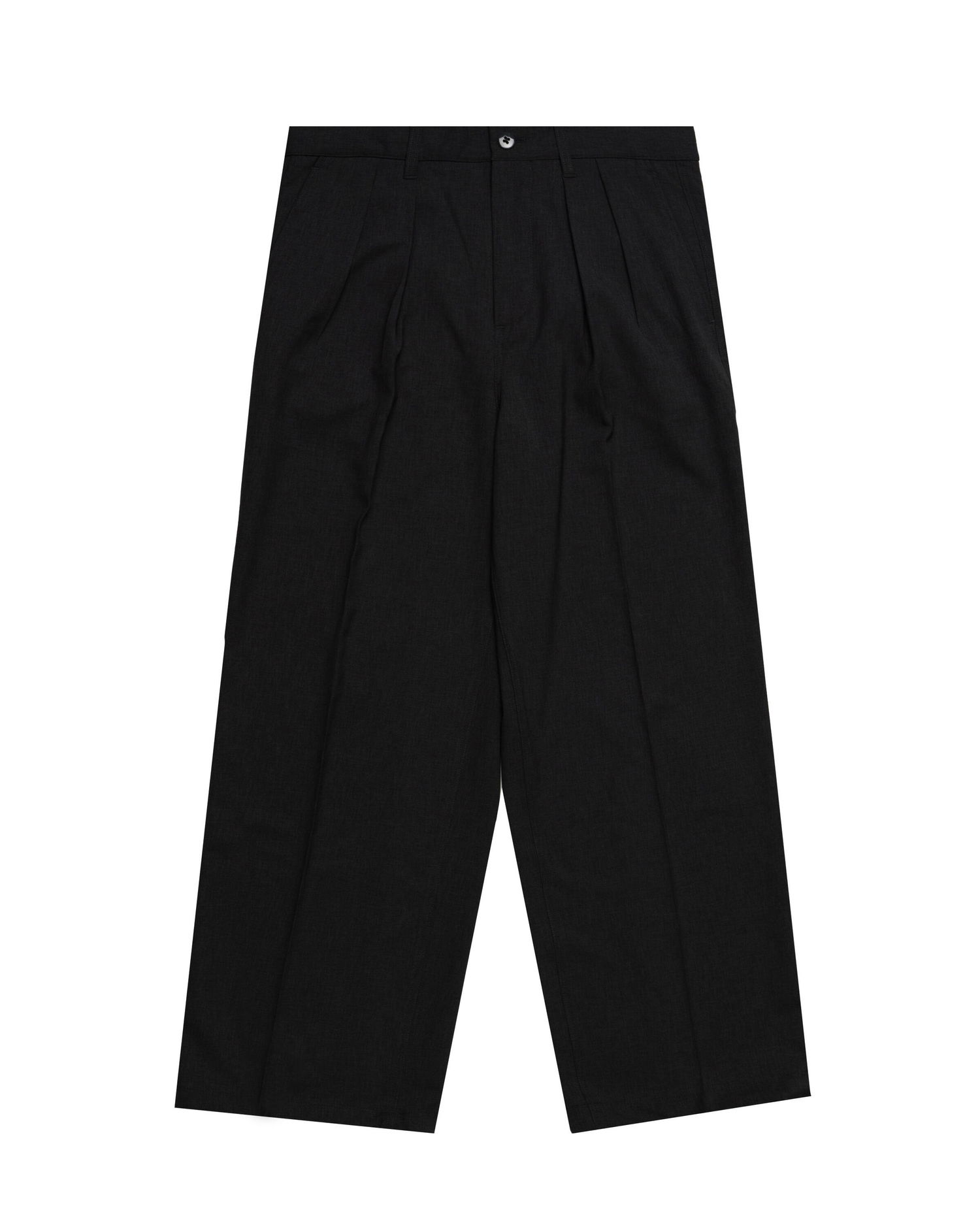 Bukser og jeans BEAMS Beams Wide Leg Pleated Slacks Sort | 11230581120-19, 0
