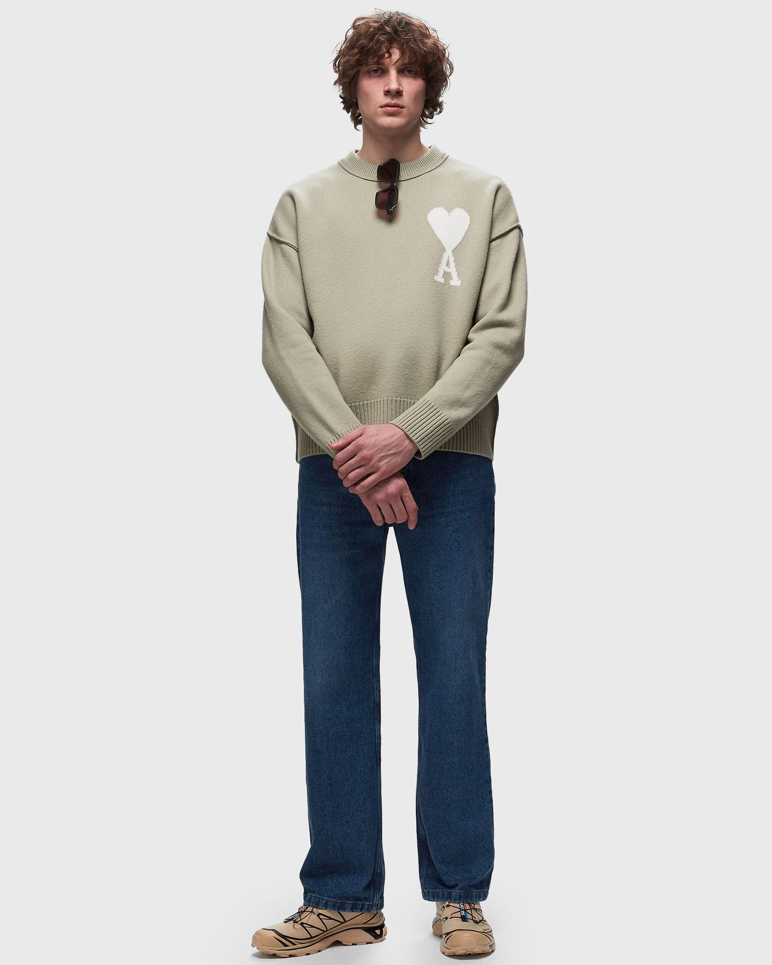 Sweater AMI Sweater Mørkeblå | UKS006.018, 1