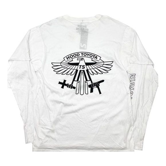 T-shirt Cactus Jack by Travis Scott Travis Scott Cactus Jack Long Sleeve Hood Toyota T-Shirt Hvid | TC-342