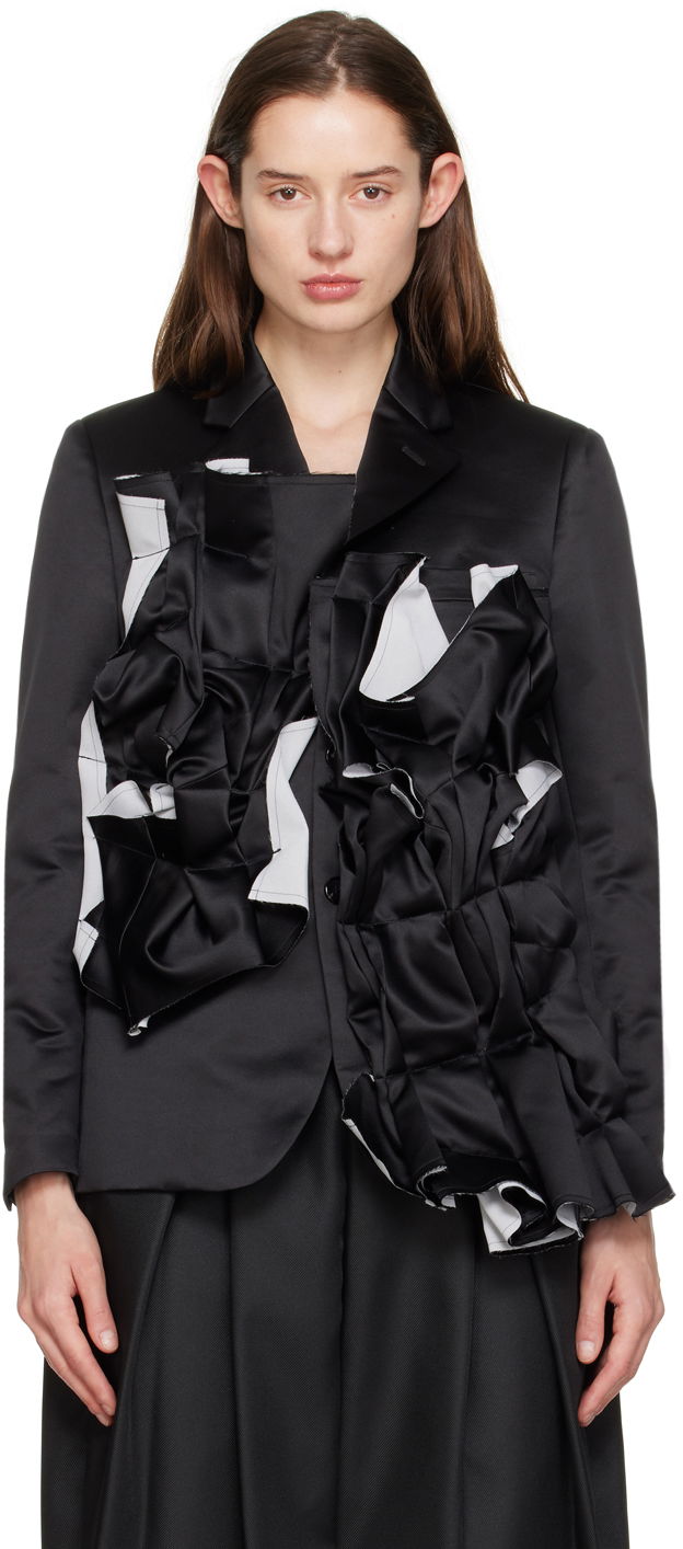 Frakker Comme des Garçons Ruffle Blazer Sort | GL-J017-051, 0
