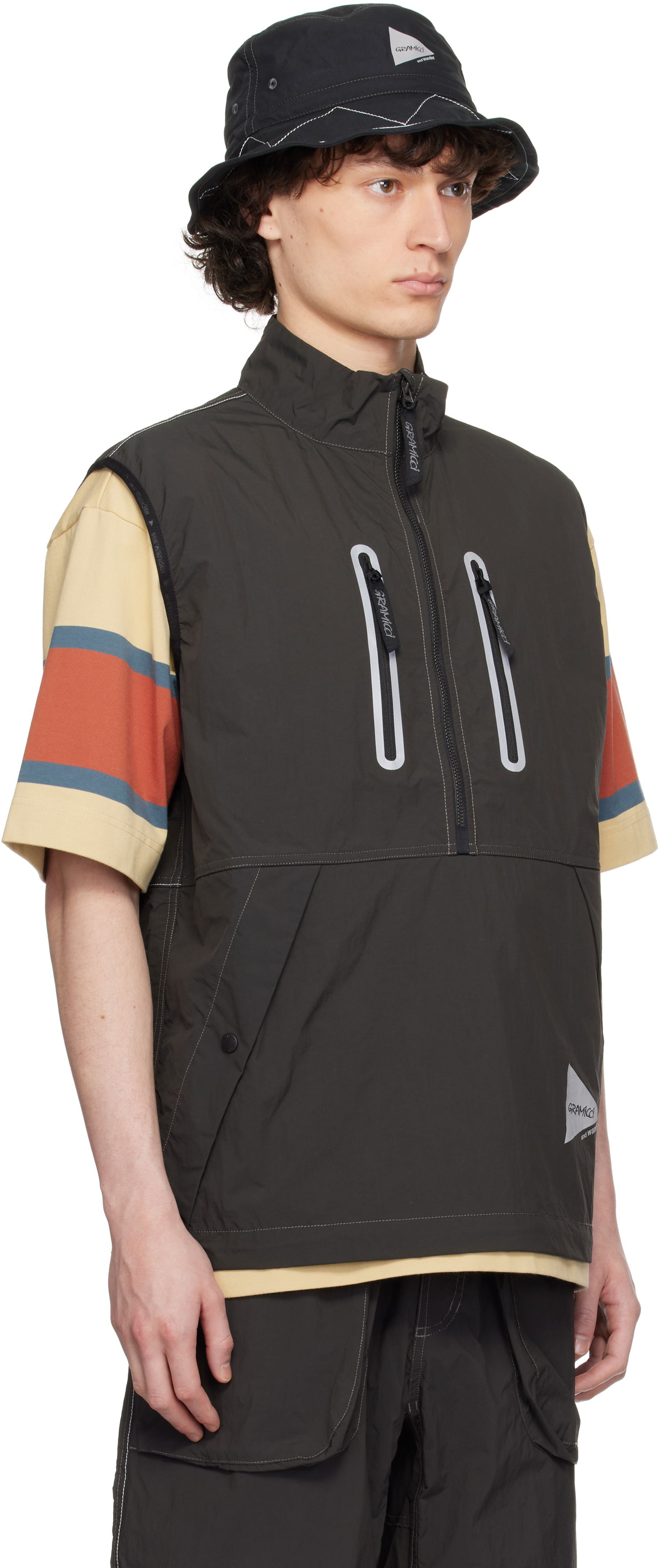 Vest and wander Gramicci Edition Brushed Nylon Vest Grøn | GUJ5-S3001, 1