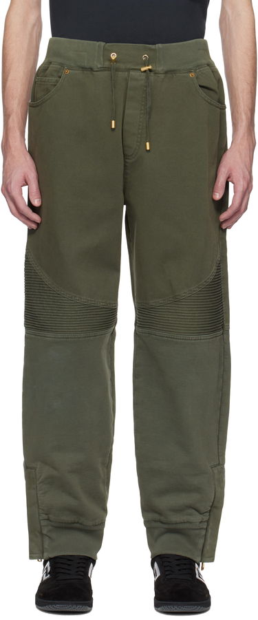 Joggingbukser Balmain Balmain Loose-Fit Denim & Jersey Trousers Grøn | EH1MD045DF43, 0