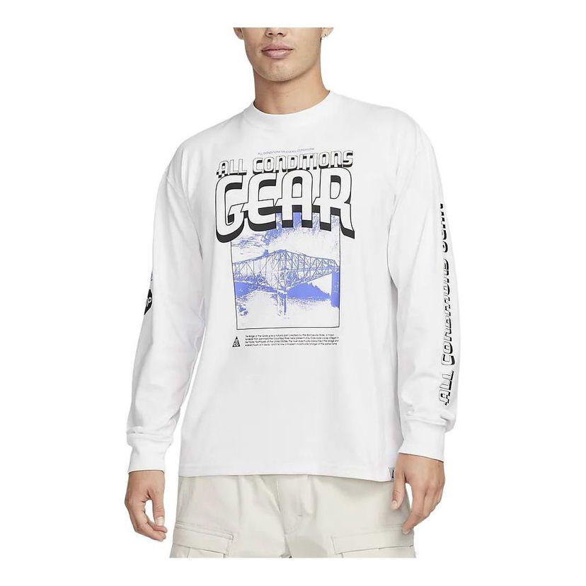 T-shirt Nike ACG ACG Graphic Long Sleeve T-Shirt Hvid | FQ3730-121