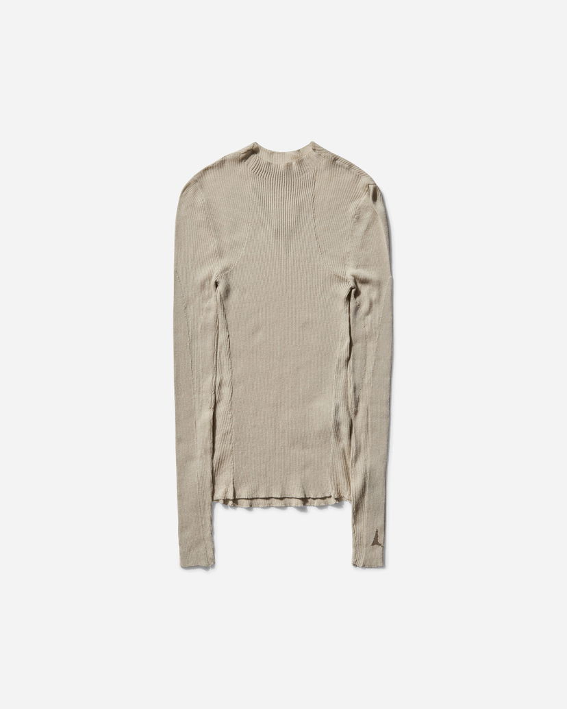 Sweater ROA Sheer Knit Longsleeve Top Beige | RBWW042YA18 WTH0002