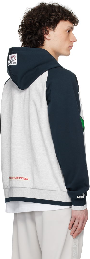 Bomberjakke AAPE by A Bathing Ape AAPE by A Bathing Ape Main Zip Up Hoodie Jacket Grå | AAPSWMC323XANWH2, 2