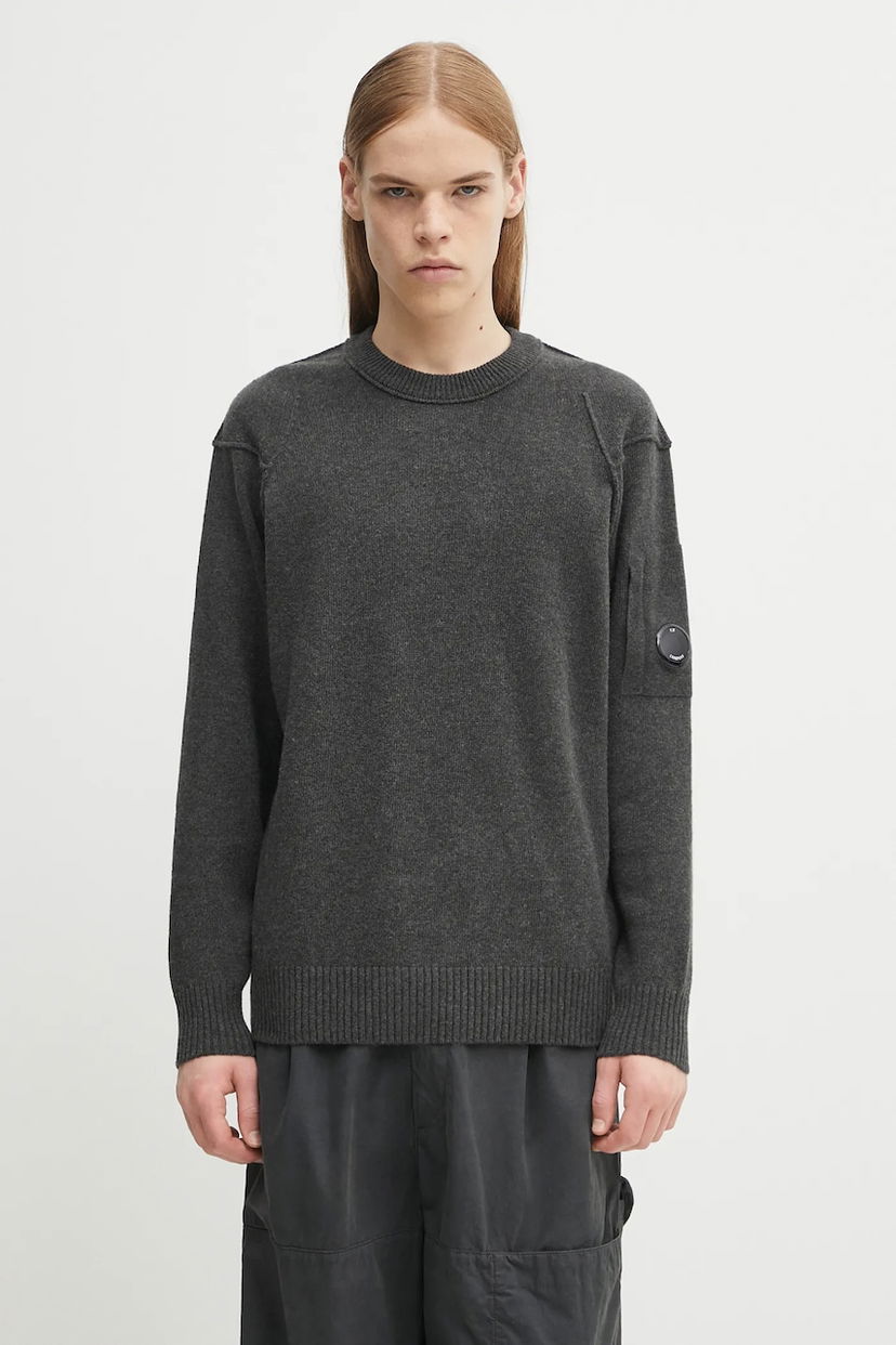 Sweater C.P. Company C.P. Company Wool Sweater Grå | 19CMKN707A110149A