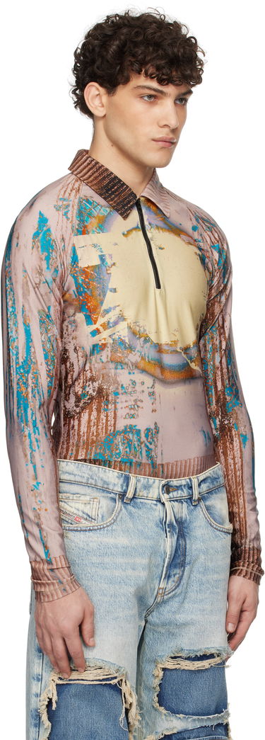 Polo skjorte Diesel Printed Long Sleeve Polo Flerfarvet | A15895-0HPAB-7EWA, 1