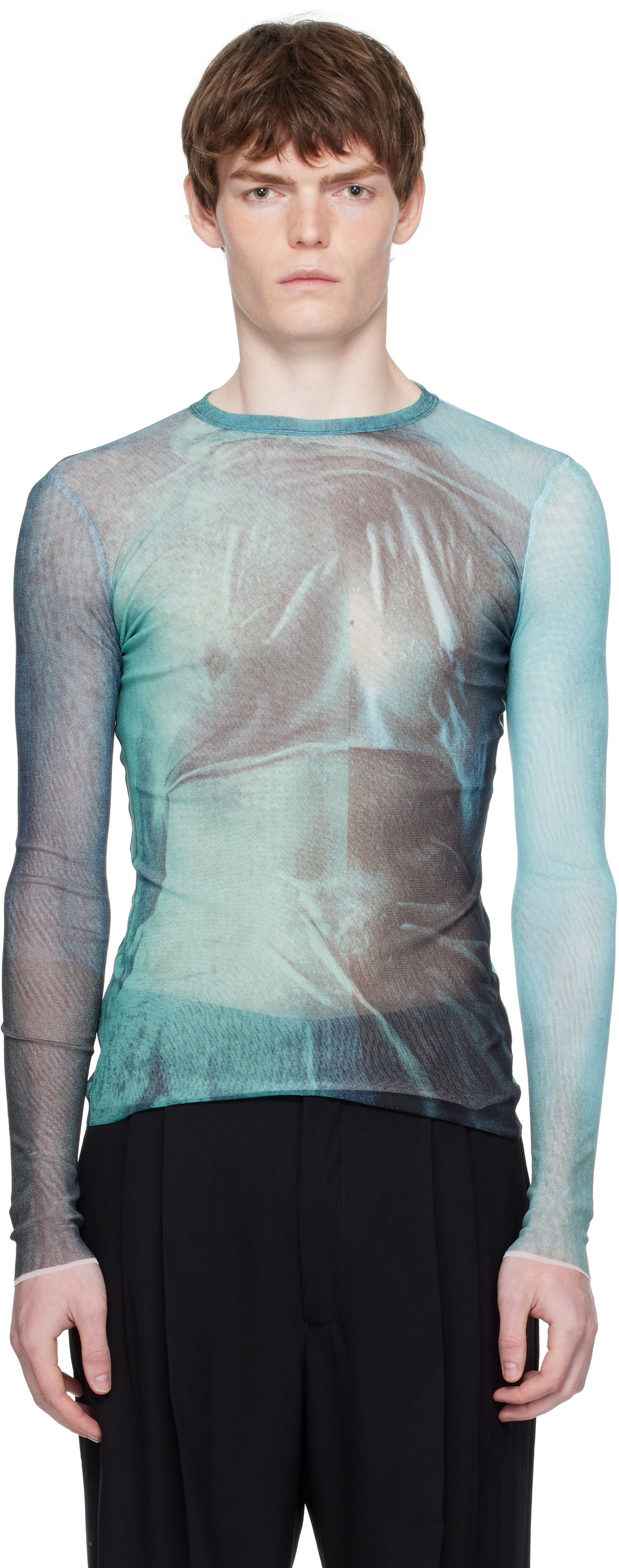 T-shirt Jean Paul Gaultier Jean Paul Gaultier 'The Water' Long Sleeve Top Grøn | 25/03-W-TO310-M004P-5557, 0