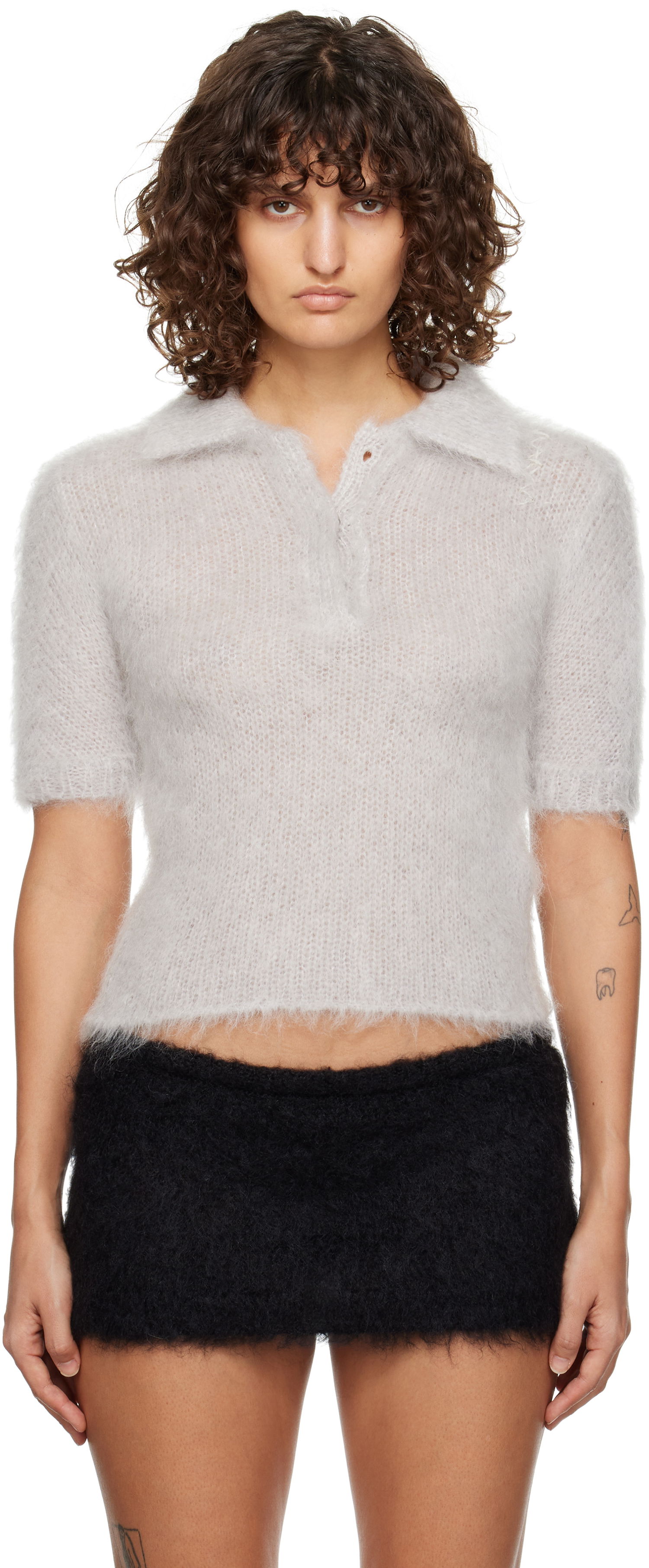 Polo skjorte Marni Fuzzy Polo Grå | POMD0039E0 UFU172, 0