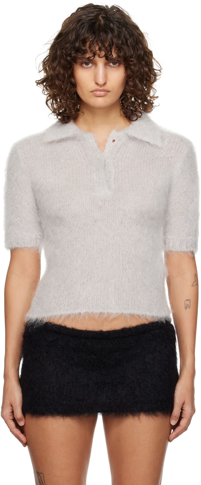 Polo skjorte Marni Fuzzy Polo Grå | POMD0039E0 UFU172