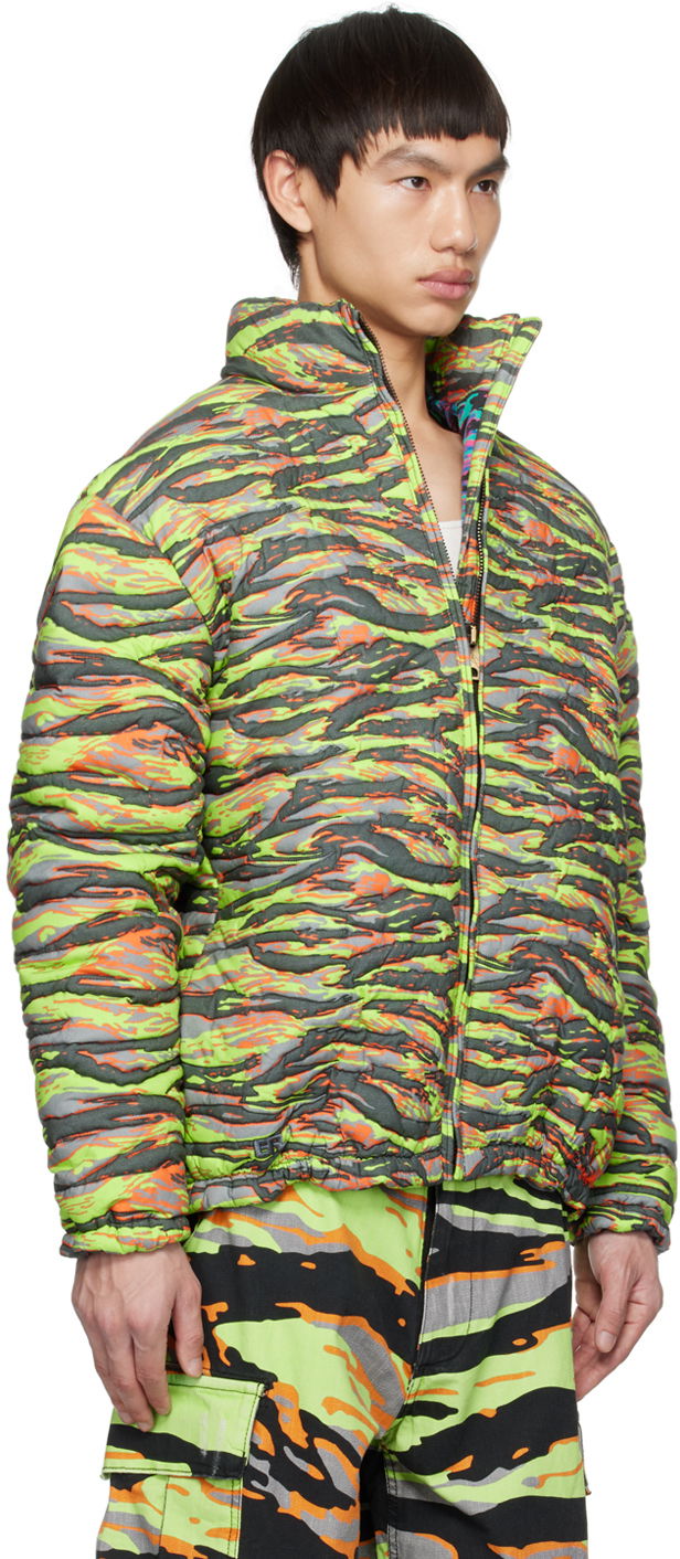 Puffer jakke ERL ERL Camo Down Jacket Grøn | ERL06C003, 1
