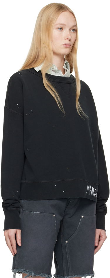 Sweater Maison Margiela Maison Margiela Graffiti Logo Sweatshirt Sort | S50GU0237 M25019, 1
