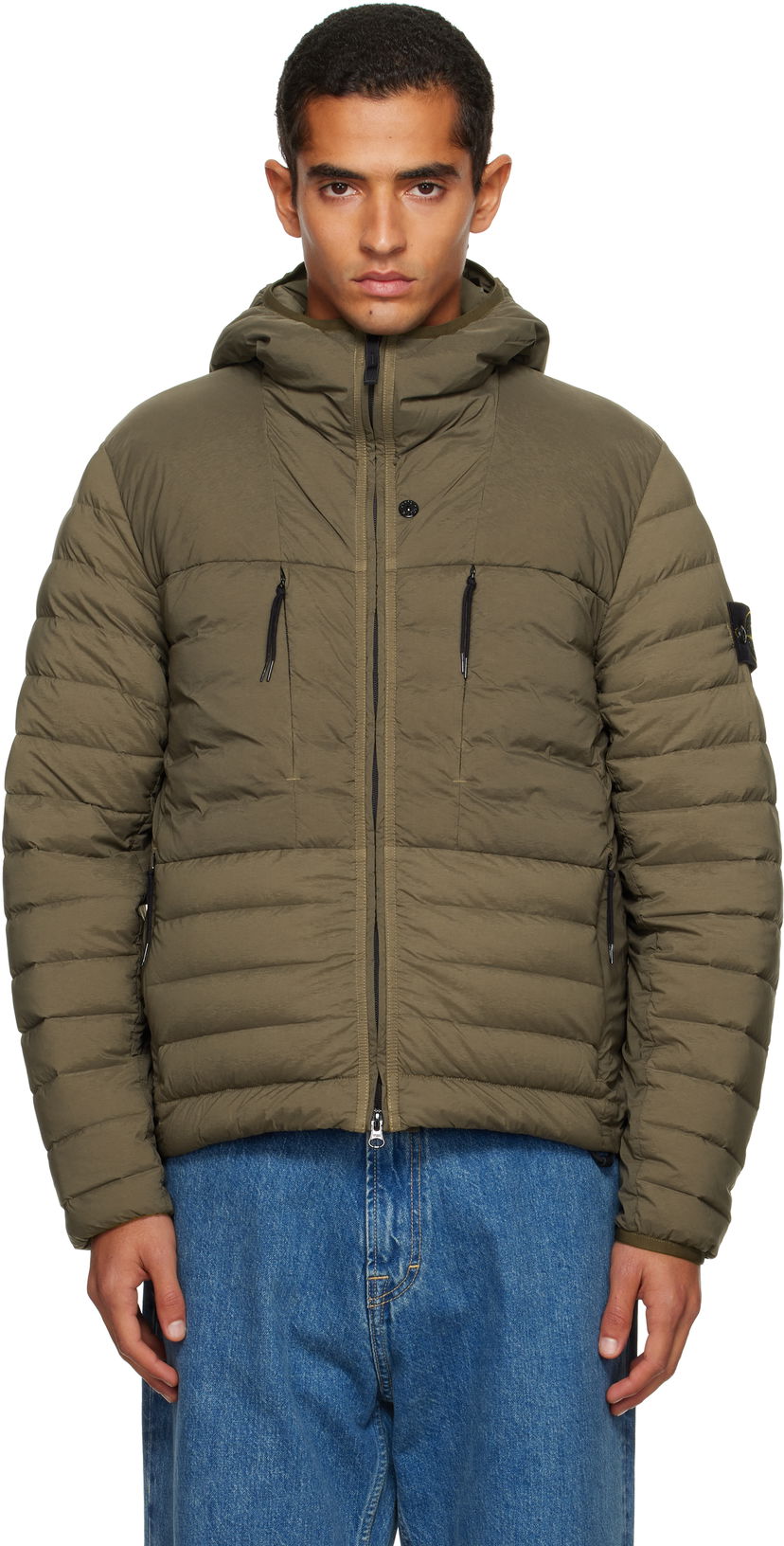 Jakke Stone Island Stone Island Seamless Tunnel Nylon Down-TC Jacket Grøn | K2S15 4100020 S0183
