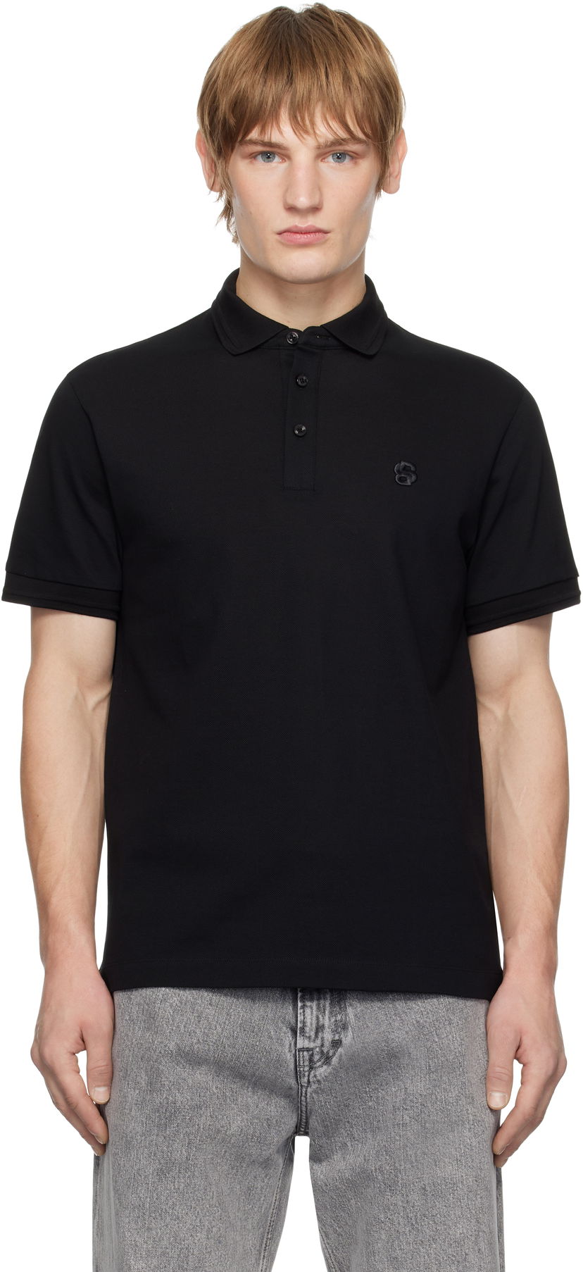 Polo skjorte BOSS Monogram Polo Shirt Sort | 50533355